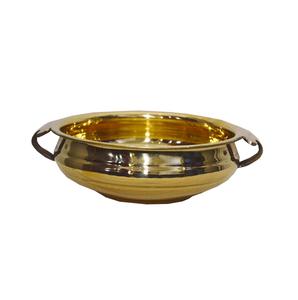 Bol à fruits en cuivre, style américain, poli, motif feuille, écologique, décoratif, design moderne - Product Image 1