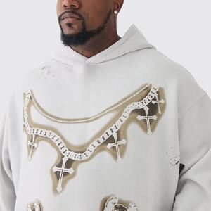 เสื้อฮู้ดผ้าฟลีซ100% มีซิปวินเทจใส่ได้ทั้งชายหญิงพิมพ์ลายปักโลโก้ฤดูหนาว - Product Image 2