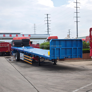 Remolque de Plataforma Plana de 3 Ejes y 40 Pies Directo de Fábrica, Capacidad de <span class=keywords><strong>Transporte</strong></span> de <span class=keywords><strong>Contenedores</strong></span> de 30-50 Toneladas, Contenedor de 20 Pies, Semirremolque de Plataforma Plana de 3 Ejes - Product Image 5