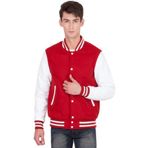 Top vente de haute qualité laine corps en cuir manches support veste universitaire pour hommes broderie personnalisée Logo Long chaud mince revêtement - Product Image 1