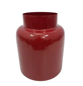 Vase à fleurs en métal plaqué or, design moderne, fait à la main, pour la maison et le bureau - Product Image 6
