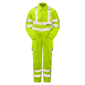 Pulsar Yellow Hi Vis Combat Overall Alta calidad Algodón Seguridad Hi Vis Yellow Overol para hombres - Product Image 1