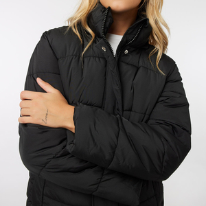 Chaqueta acolchada de alta calidad para mujer, chaqueta de burbujas tejida y acolchada, chaqueta bomber de invierno para mujer, chaqueta de lona con relleno de plumón. - Product Image 5