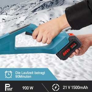 Souffleuse à neige électrique portative 21V, pliable, sans fil, à pousser, pour l'élimination de la neige - Product Image 5