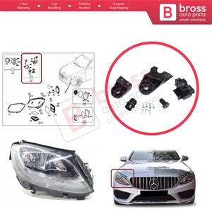 ชุดซ่อมขายึดไฟหน้า BHL580-2 ด้านขวา สำหรับรถยนต์ C Class W205 C205 S205 A205 ปี 2013-2023 รุ่น A2058200414 - Product Image 5