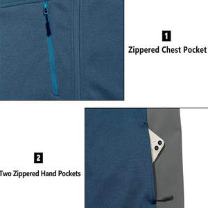 Chaqueta Softshell ligera de poliéster para hombre para invierno Material de tela de longitud larga Precio bajo al por mayor - Product Image 4