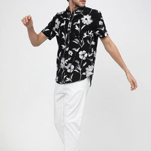 Camisa de playa hecha a medida Camisa de playa de poliéster de algodón Precio al por mayor Camisa de playa para venta en línea - Product Image 5