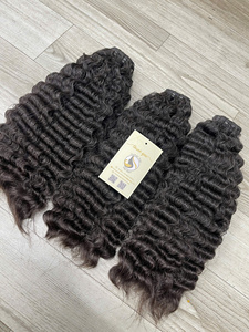 100% extensions de cheveux vierges crus naturels crépus bouclés lâche vague profonde cheveux vietnamiens vague lâche crépus droite Vietnam Birmanie - Product Image 4