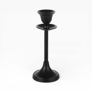 Juego de Portavelas Altos de Metal Negro con Base Texturizada para Interiores Rústicos Modernos, Únicos - Product Image 3
