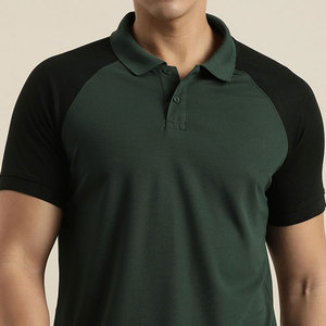 "Polos, Polo para Hombre con Mangas Contrastadas Negro con Gris Deportivo y Cómodo Ropa Casual" - Product Image 5