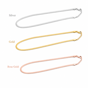 สร้อยคอเงินแท้ 925 หนา 0.35 มม. แบบโซ่<span class=keywords><strong>แบน</strong></span> ตัวล็อคสองชั้น ความยาว 43 ซม. สีเงิน สีทอง สีโรสโกลด์ - Product Image 5
