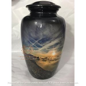 Solid Brass urn for human ashes Personalized <b>memorial</b> <b>plaque</b> Cremation urn Large urn for adult - Product Image 2