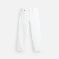 Jean en denim délavé coupe droite classique pour homme, couleur unie, décontracté, durable, en coton, ODM, streetwear, tenue de bureau, taille mi-haute