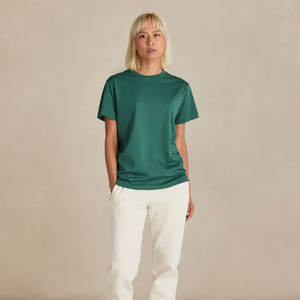 Camiseta extragrande en blanco de peso pesado 100% algodón con impresión de logotipo personalizado para mujer - Product Image 1