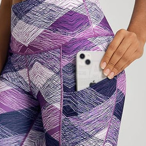 Leggings modernos para mujer, mezcla de algodón suave con cintura elástica y diseño ajustado para uso en entrenamiento, leggings de yoga. - Product Image 5