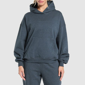 Diseño OEM al por mayor 100% algodón polar mujer oversize Jersey largo chándal logotipo personalizado Casual patrón sólido temporada Invierno - Product Image 3