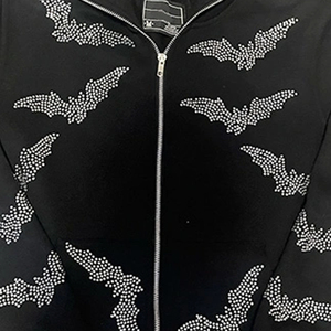 Sweat à capuche personnalisé avec strass brillants, cristal scintillant, polaire chaud, élégant, mode streetwear d'hiver, pull confortable - Product Image 4