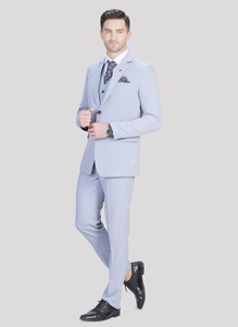 Costume 5 pièces gris clair pour homme de fabrication indienne pour mariages, fêtes et événements spéciaux, disponible au prix d'usine en Inde - Product Image 2