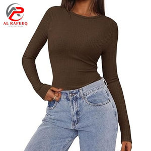 Spring Autumn Solid Slim Street Wear <b>Long</b> <b>Sleeve</b> Women Sports Fitness <b>Top</b> O neck Skinny Solid Color Ladies T shirts - Product Image 3