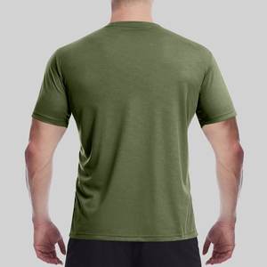 T-shirts pour hommes en polyester/coton, tricot uni, style hip-hop, manches courtes, col rond, séchage rapide, respirant, décontracté - Product Image 2