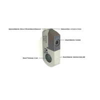 EAGLION INTERNATIONAL Posalux 0.5 10mm Herramientas de grabado de diamante planas de 180 grados Material MS SS Equipo de corte de joyería PT