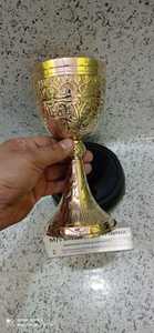 ที่มีคุณภาพที่ดีที่สุด Chalice และถ้วยโลหะทองเหลืองชุบทองหรือชุบเงินและถ้วยสำหรับบ้านคริสตจักรและร้านอาหารใช้ - Product Image 4