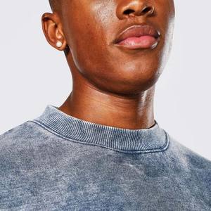 Men's Winter Solid Color Fleece Sweatshirts Embroidered O-Neck Thermal Tops Casual Streetwear Basics Clothing - Product Image 4