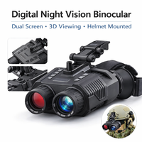 Jumelles de vision nocturne, lunettes de vision nocturne, double écran, vision 3D, dispositif de vision nocturne infrarouge 300 m pour utilisation montée sur casque