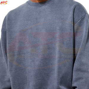 Survêtements en molleton lourd sans cordon, personnalisés pour hommes, effet vieilli, surdimensionnés, vierges, délavés à l'acide, vintage - Product Image 3