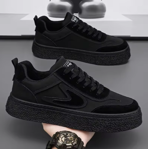 Zapatos de Punta Redonda Estilo Europeo Americano, Zapatos de Skateboarding para Hombre de Talla Grande, Zapatos Casuales con Plataforma Antideslizantes, Zapatos de Moda - Product Image 1