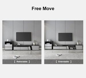 ตู้ทีวีไม้สีเทาดีไซน์ทันสมัยไฮเอนด์พื้นผิวแบบไม่เคลื่อนที่พื้นผิวด้านสำหรับเฟอร์นิเจอร์ห้องนั่งเล่นขนาดใหญ่ - Product Image 6