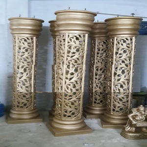 Pilar de Boda Tradicional de Fibra con Diseño Jali, Decoración de Boda del Sur de la India, Uso en Interiores y Exteriores, OEM - Product Image 1