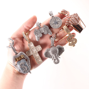 Collection de bijoux pendentifs en moissanite hip-hop de luxe pour hommes avec des designs audacieux et un style urbain haut de gamme - Product Image 1