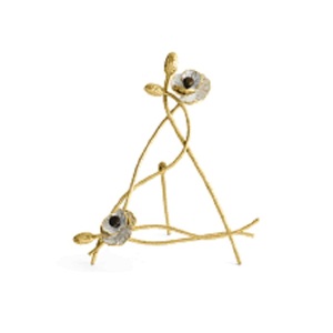 Orchid White Flower Metal Brass <b>Easel</b> <b>Stand</b> Luxury Metal Plate Display <b>Easel</b> <b>Stand</b> Holder for Photo Frame - Product Image 6