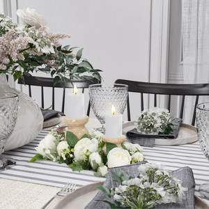 Elegante portavelas de mármol travertino redondo Diseño clásico de calidad premium Perfecto para la decoración del hogar de mármol blanco marrón natural - Product Image 4