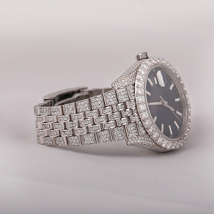 High Quality Female Stainless Steel <b>Wrist</b> <b>Watch</b> Hip Hop Style Round Dial 36 MM Analog Dial VVS Clarity Leb Grown Diamond Luxury - Product Image 3