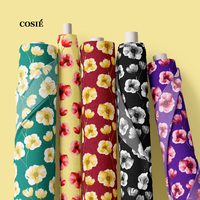 Tissu imprimé numérique en voile 100% coton, motifs nœuds et fleurs, faible MOQ, commande personnalisée, vente en gros FAK