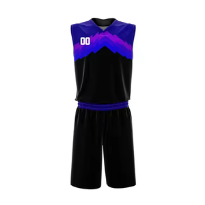 Uniforme de basket-ball par sublimation fait sur commande au Pakistan conception personnalisée à manches courtes uniforme de basket-ball pour hommes 2025 - Product Image 2