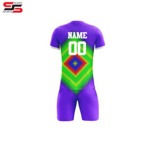 Uniformes de Fútbol Negros Estampados en Venta, Diseño Personalizado con Impresión Digital, Conjuntos de Camisetas de Fútbol Deportivas Cortas 100% Poliéster con Logotipo Personalizado - Product Image 2