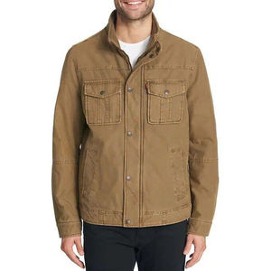 แจ็กเก็ตผ้าแคนวาสสำหรับผู้ชายเสื้อคลุมใส่ทำงานมีกระเป๋าทนทาน - Product Image 6