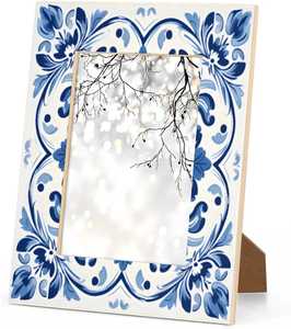 กรอบรูปไม้ตกแต่งประเทศศิลปะ Decoupage สำหรับพิธีขึ้นบ้านใหม่เป็นของขวัญที่ทันสมัย - Product Image 1