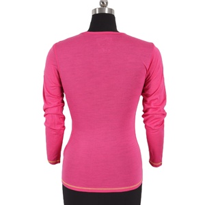 LEHEHE Hot Sale 100% Merino <strong>Wool</strong> Lightweight Women's <strong>Base</strong> <strong>Layer</strong> Thermal Top OEM - Product Image 2