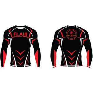 Personalizado Durable Nylon BJJ Rash Guard Larga Protección UV Anti-UV Compresión Camisa Transpirable y Cómodo - Product Image 1