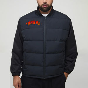 Chaqueta acolchada de algodón para hombre, ligera y resistente al agua de gran tamaño con logotipo personalizado de fabricante al por mayor - Product Image 4