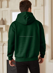 Sweat à capuche classique surdimensionné pour homme en coton épais pour le sport, les activités de plein air, l'entraînement, la saison hivernale, motif uni, capuche avant - Product Image 2