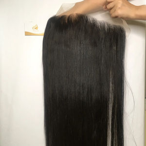 Extensiones de cabello humano Remy 100%, pelucas de cierre Frontal de tejido de Vietnam, estilo ondulado Natural, materia prima, precio de fabricación al por mayor - Product Image 1