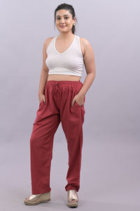 Nuevos pantalones de pijama de algodón para mujer, pantalones de Yoga informales holgados finos de verano, pantalones bombachos de algodón para el hogar, pantalones de playa sólidos - Product Image 5