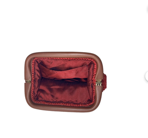 Sacs de paille à main d'embrayage de poche doublés de Crochet tricoté rouge avec l'embrayage verrouillé par métal caché sac tissé à la main sac de paille - Product Image 3