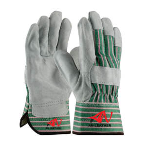 <b>Personal</b> <b>Protective</b> <b>Equipment</b> Shoulder Split Cowhide Leather Palm Gloves Leather Canadian Rigger Gloves for Hand - Product Image 2