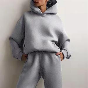Femmes polaire surdimensionné sweats à capuche hors de l'épaule manches personnalisé coton pull à capuche en gros premium sweat à capuche femmes fine - Product Image 2